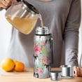 thumbnail image 4 of 20 Oz Shih Tzu Dog and Flower Floral Coffee Tumbler Double Wall Insulated Stainless Steel Water Bottle | Metal Reusable Thermoses Flask with Cup Cap | Leak & Sweat Proof with Anti-Dust Lid, 4 of 7