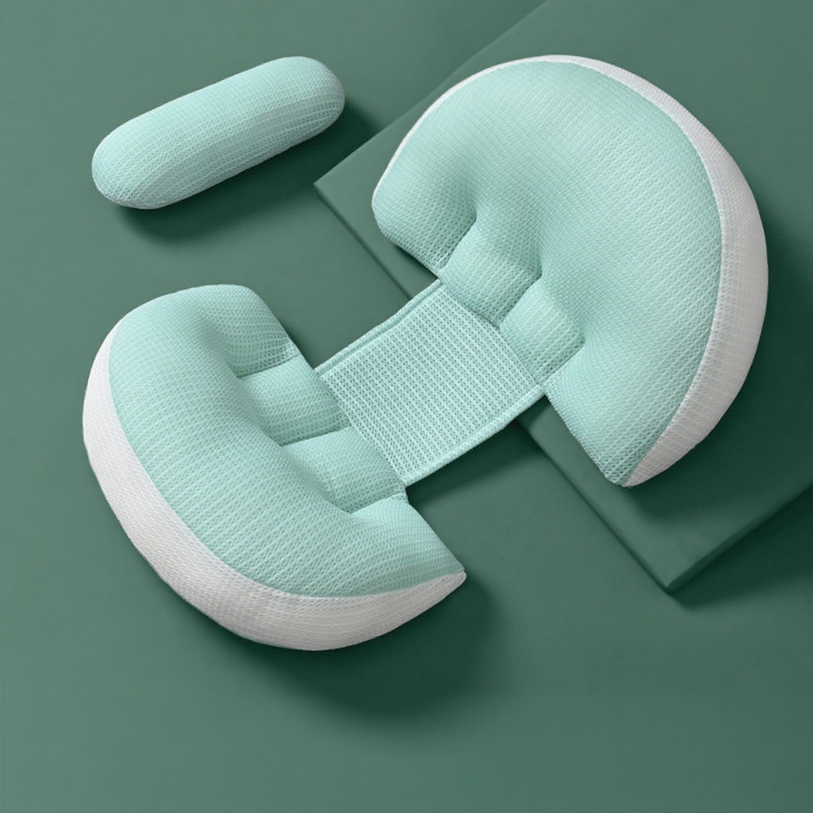 OIUR Pregnancy Pillow with Adjustable Belly Wedge Travel-friendly Pregnant Pillow Ergonomic Design Abdomen Back Body Support Pillow