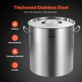 thumbnail image 3 of 64QT Stainless Steel Stockpot Cooking Kitchen Sauce Pot with Basket Lid Handle, 3 of 9