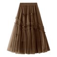 thumbnail image 4 of MuXiKeJi Clothes Women's Fashionable Mesh Midi Skirt with Elegant Bow Knot Detail and Pleated Design, 4 of 4