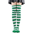 thumbnail image 2 of Milaget 2pièces Haut de Cuisse à la Mode Bas Longs Confortables Rayé Vert Blanc, 2 of 8