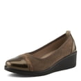 thumbnail image 2 of Flexus MACADI Women’s Wedge Loafer – Slip-On Work Shoe with Removable Insole, Faux Patent and Microsuede Upper – Lightweight Comfort Heel, 2 of 9