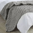 thumbnail image 4 of Madison Park 100 Percent Polyester Solid Chenille Chunky Knit Throw in Gray, 4 of 8