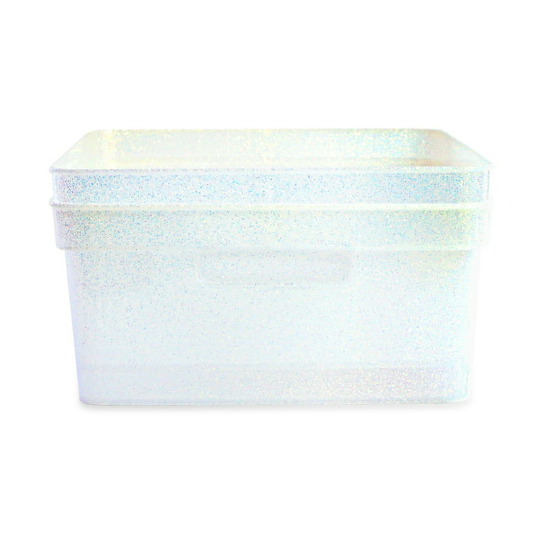 clear iridescent storage bin, Five Below