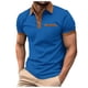 thumbnail image 3 of Playeras Negras Para Hombre Algodon Camiseta De Manga Corta Con Botones Y Bolsillo En El Pecho Con Bloques De Color Para Hombre, 3 of 5