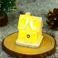 thumbnail image 1 of Casa de resina miniatura iluminada con LED de Navidad | Adorno de figurita de cabaña de pueblo de invierno DIY | Decoración de mesa de Navidad luminosa | Resina Blanca | Exhibición de vacaciones en, 1 of 2