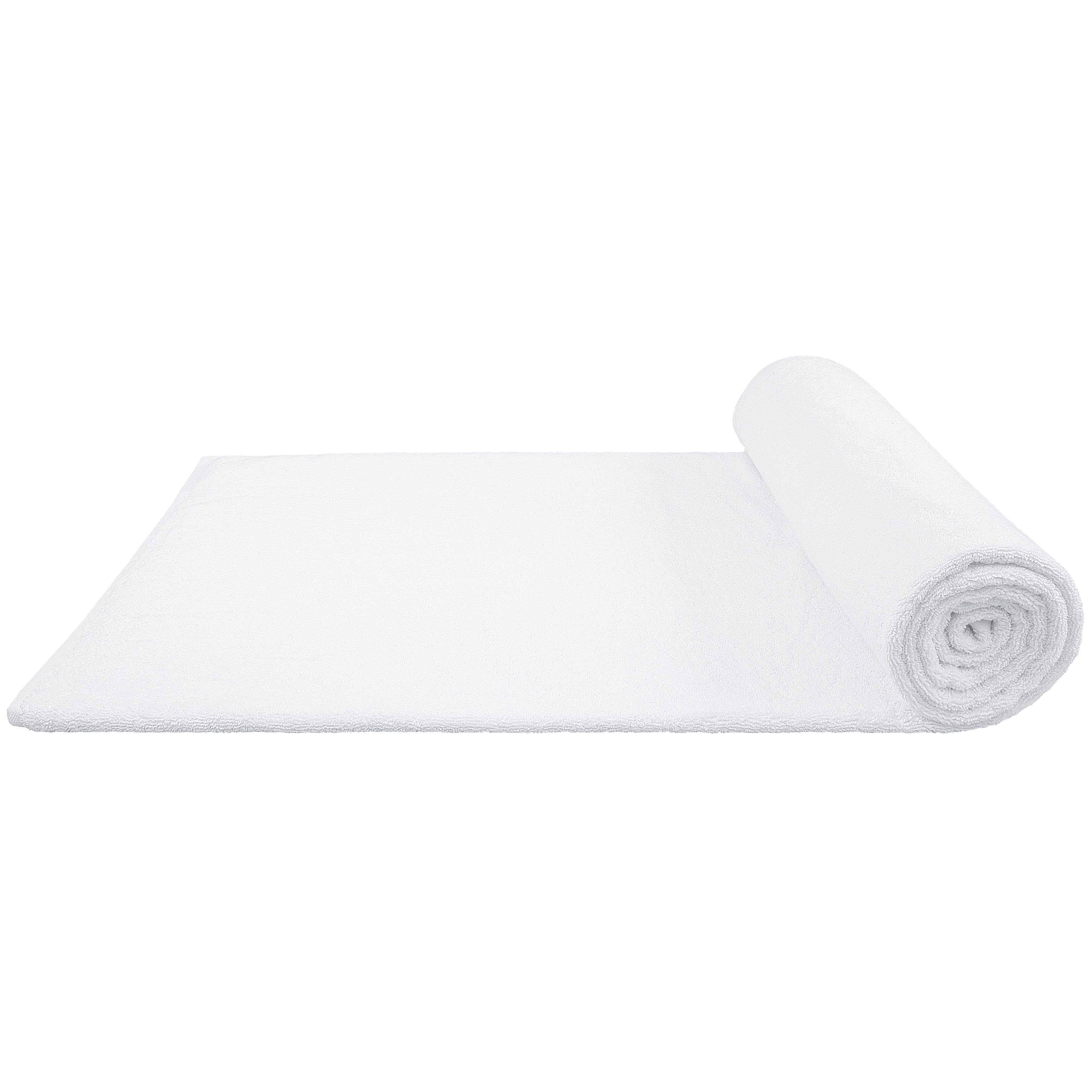 Cotton Paradise 100% Cotton 40 by 80 inches Bath Sheet, Soft Absorbent Quick Dry Towels for Bathroom, White