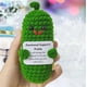 thumbnail image 1 of Bolsa de lana con forma de pepino, energía positiva, patata, expresión facial divertida, decoración hecha a mano de ganchillo, linda muñeca, 1 of 5