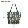 thumbnail image 5 of FORMRS Womens Canvas Tote Bag with Zipper Inner Pocket Shoulder Handbag, Dogs Head Pattern, 5 of 7