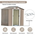 thumbnail image 4 of Outdoor Storage Sheds, 6X4 FT Garden Shed, Lockable Door Weatherproof, Garden Tool House Cabinet for Backyard Patio Lawn Brown with Shelf, 4 of 8