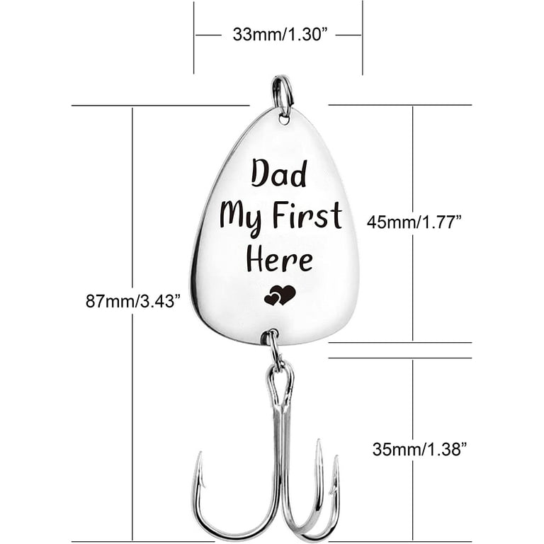 Dad My First Here Engraved Fishing Hook Fishing Lure Hook Gift with Gift Box Stainless Steel Fishing Lures Hook Fishing Tackle for Dad Birthday from Daughter Son - Walmart.com Dad My First Here Engraved Fishing Hook Fishing Lure Hook Gift with Gift Box Stainless Steel Fishing Lures Hook Fishing Tackle for Dad Birthday from Daughter Son - Walmart.com