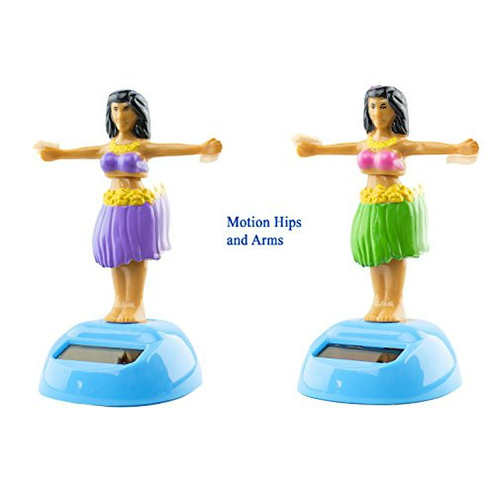 Hawaii Dancing Hula Girl Solar Powered Motion Toy Figurine Light