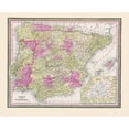 thumbnail image 3 of Cowperthwait 18x15 Black Modern Framed Museum Art Print Titled - Spain Portugal - Cowperthwait 1850, 3 of 5