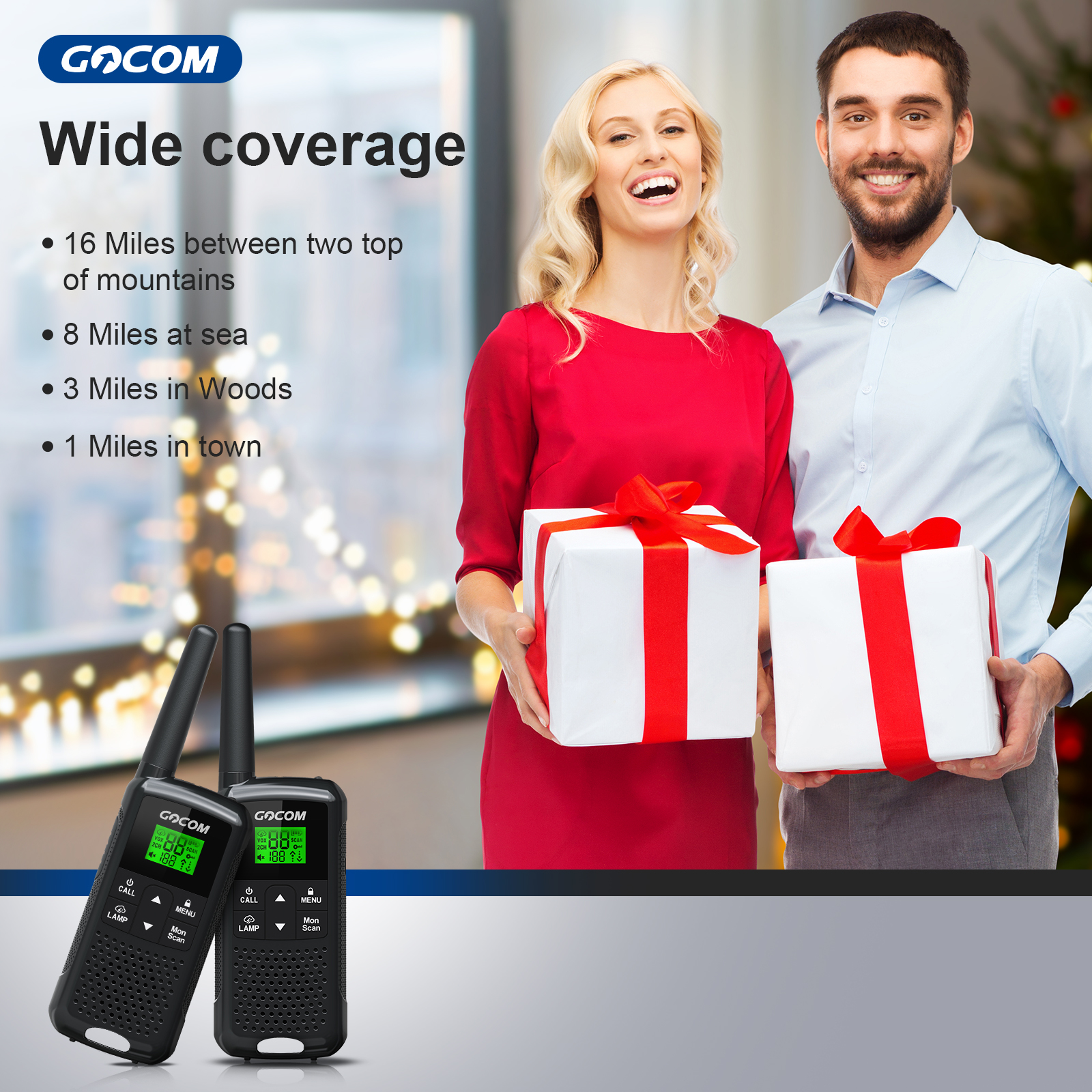 GOCOM G200 Walkie Talkies 4-Pack with Rechargeable Batteries photo 4