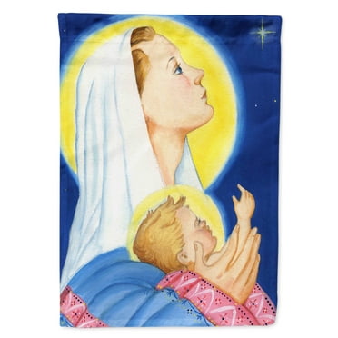 Carolines Treasures PJH3025GF Jesus and Mary Star of Wonder Christmas Flag Garden Size  Small multicolor