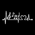 thumbnail image 2 of Walbest Universal Car Sticker - Car Body Window Musical Note Heartbeat Auto Decal Self-adhesive Decor, 2 of 7
