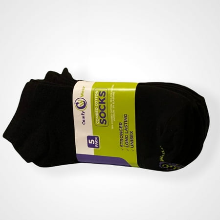 

Comfy Wear Men s 5 Pack Solid Color Ankle Socks