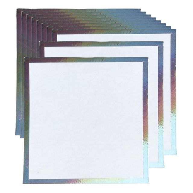 10 tableros Shikishi con borde plateado, multifuncionales, para manualidades y manualidades, tarjetas de para convenciones y eventos, dibujadas a 10x10cm