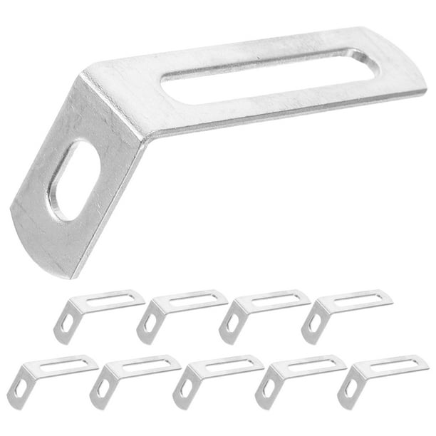 10 soportes angulares para estante de madera, soporte de esquina en ángulo recto de 90 grados en forma de L.