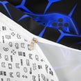 thumbnail image 5 of meiyoeat Neon Blue Flame Game Controller Duvet Cover Set for Kids Boys, Blue Geometric Gaming Bedding Full, Gamepad Reversible 3-Piece, 1 Duvet Cover and 2 Pillowcases, 5 of 7