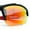 Black Red - Orange Mirror, variant on Polarized Mens Color Mirror Baseball Half Rim Wrap Sport Plastic Sunglasses Black Yellow - Gold Mirror