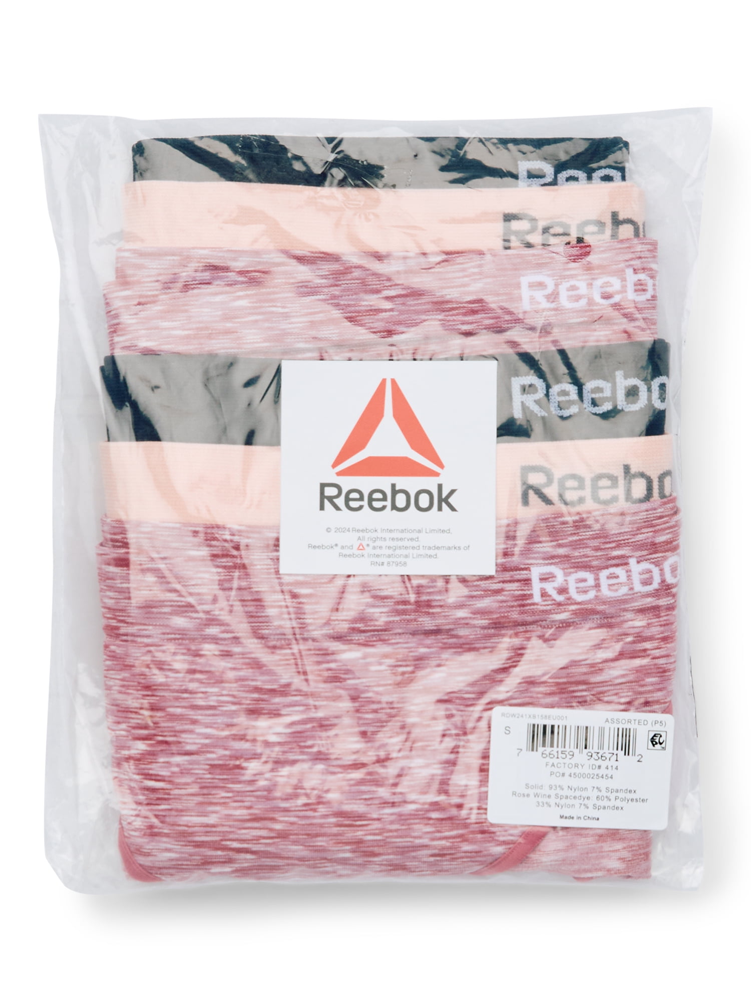 Reebok Women's Underwear Seamless Bikini Panties, 6-pack, Sizes S-XL