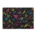 thumbnail image 7 of Yayeee Bath Rug for Bathroom Floor Non Slip Rectangle Fluffy Soft Absorbent Mat, 16"x24", Black Neon Lightning, 7 of 7