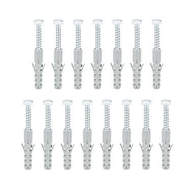 Uxcell 12x60mm Bolts Expansion Pipe with Screws Plastic Gray 15 Pack