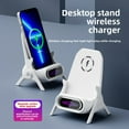 thumbnail image 2 of Creative mobile phone holder, vertical small chair wireless charger, wireless charging, led night light, continuous heat dissipation, intelligent temperature control, drama support frame., 2 of 8