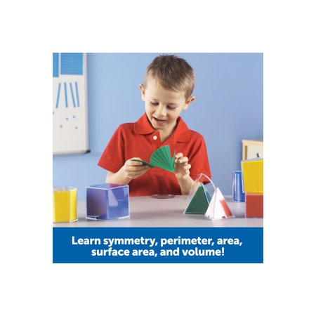 Learning Resources LER 0921 Folding Geometric Shapes 透明立体図形&amp;折りたたみ展開図