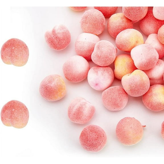 60Pcs 2 Style Simulation Peach Mini Artificial Peach Decoration 7.08x7.87 Realistic Fruit for Model Home House Kitchen Party Decoration Desk Ornament