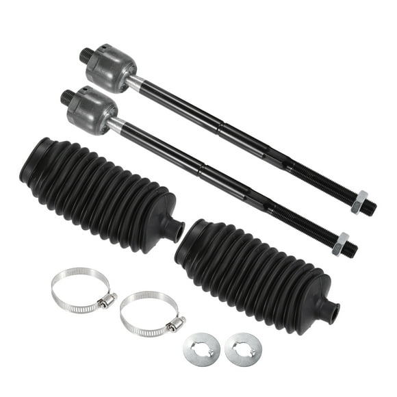 Unique Bargains 4 Pcs Front Inner Tie Rods Fit for Ford Flex 2009 for Ford Taurus 2009 with Boots Black