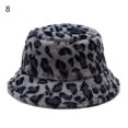 thumbnail image 2 of harmtty Bucket Hat Leopard Print Foldable Autumn Winter Thickened Plush Windproof Fisherman Cap for Outdoor,8, 2 of 8