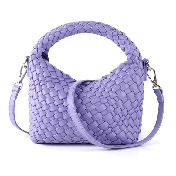 Bolso tejido para mujer, bolso bandolera pequeño con correa de hombro desmontable, bolso con asa superior para niñas