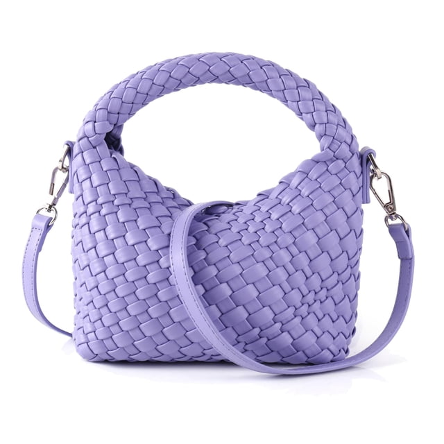 Bolso tejido para mujer, bolso bandolera pequeño con correa de hombro desmontable, bolso con asa superior para niñas