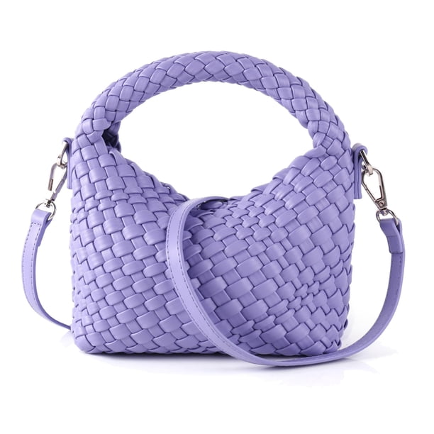 Bolso tejido para mujer, bolso bandolera pequeño con correa de hombro desmontable, bolso con asa superior para niñas