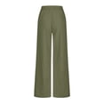 thumbnail image 5 of REALiKUN Women Casual Wide Leg Pant Elastic Waist Wide Leg Linen Pant Loose Long Palazzo Trousers with Pockets, 5 of 6