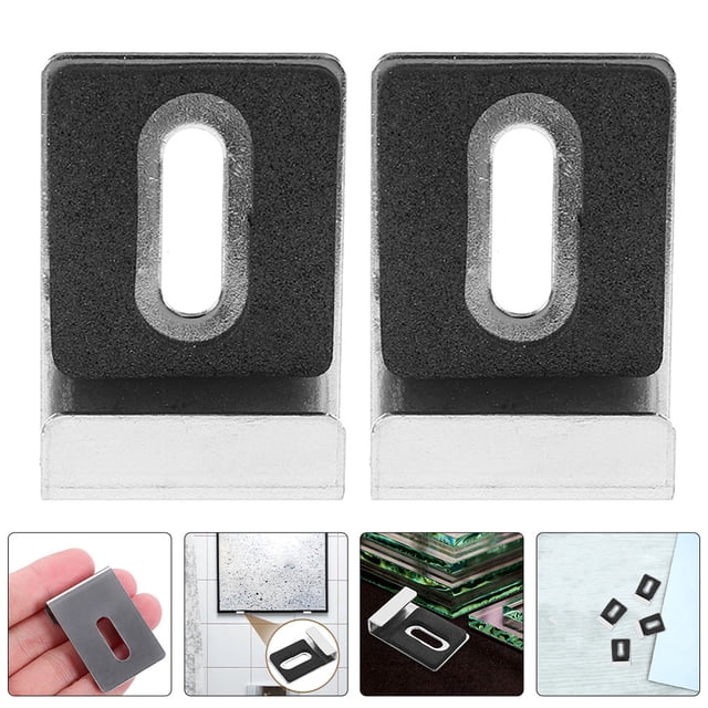 UPOUART 8Pcs Mirror Holder Fixing Clip Glass Fixing Clamp for Bathroom Furniture Hardware Accessories 1.4in