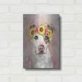 thumbnail image 3 of Luxe Metal Art 'Flower Crown Pit Bull 7' by Furbaby Affiliates, Metal Wall Art, 12"x16", 3 of 9
