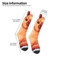 thumbnail image 2 of Sigee Cozy Knitting Llama for Socks for Men Women Socks Stocking Compression Socks, 2 of 6