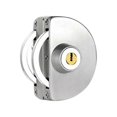 thumbnail image 1 of Glass Display Cabinet/Showcase Locks Stainless Steel Double Door No Need Drilling Easy to Install Home Tool with 2 Keys, 1 of 5