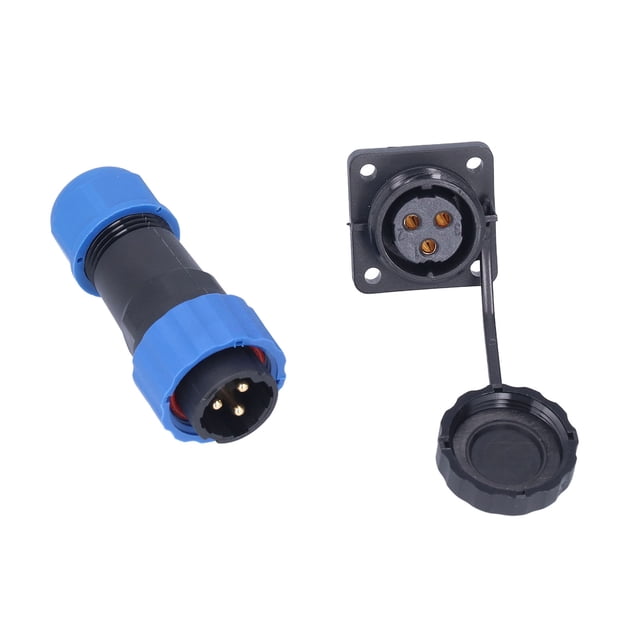 Enchufe impermeable, conector de alimentación de aviación cuadrado, adaptador de terminal a tope, CA 380 V, SP203 pines