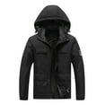 thumbnail image 2 of VBTAPA Men's Ski Jacket Winter Warm Snow Coat Waterproof Windbreaker Hooded Work Outerwear Snowboarding Jackets Black XXXL, 2 of 7
