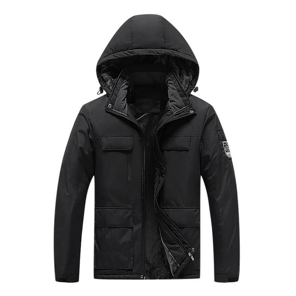 Birdeem Men Casual Patchwork Thicken Multi Pocket Hooded Zipper Windproof Waterproof Breathable Jacket Coats