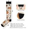 thumbnail image 3 of FORMRS Womens Knee High Socks Casual Long Thick Travel Daily Wear, 2 Pairs, Beige Fall Leaves, 3 of 6