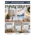 thumbnail image 6 of Kitchen Valances for Window, Cartoon Snowman Green Christmas Tree Light Filtering Rod Pocket Valance Curtain, Snowflakes on Grey &nbsp;Short Curtains Window Topper for Bedroom Living Room 54x18in, 6 of 8