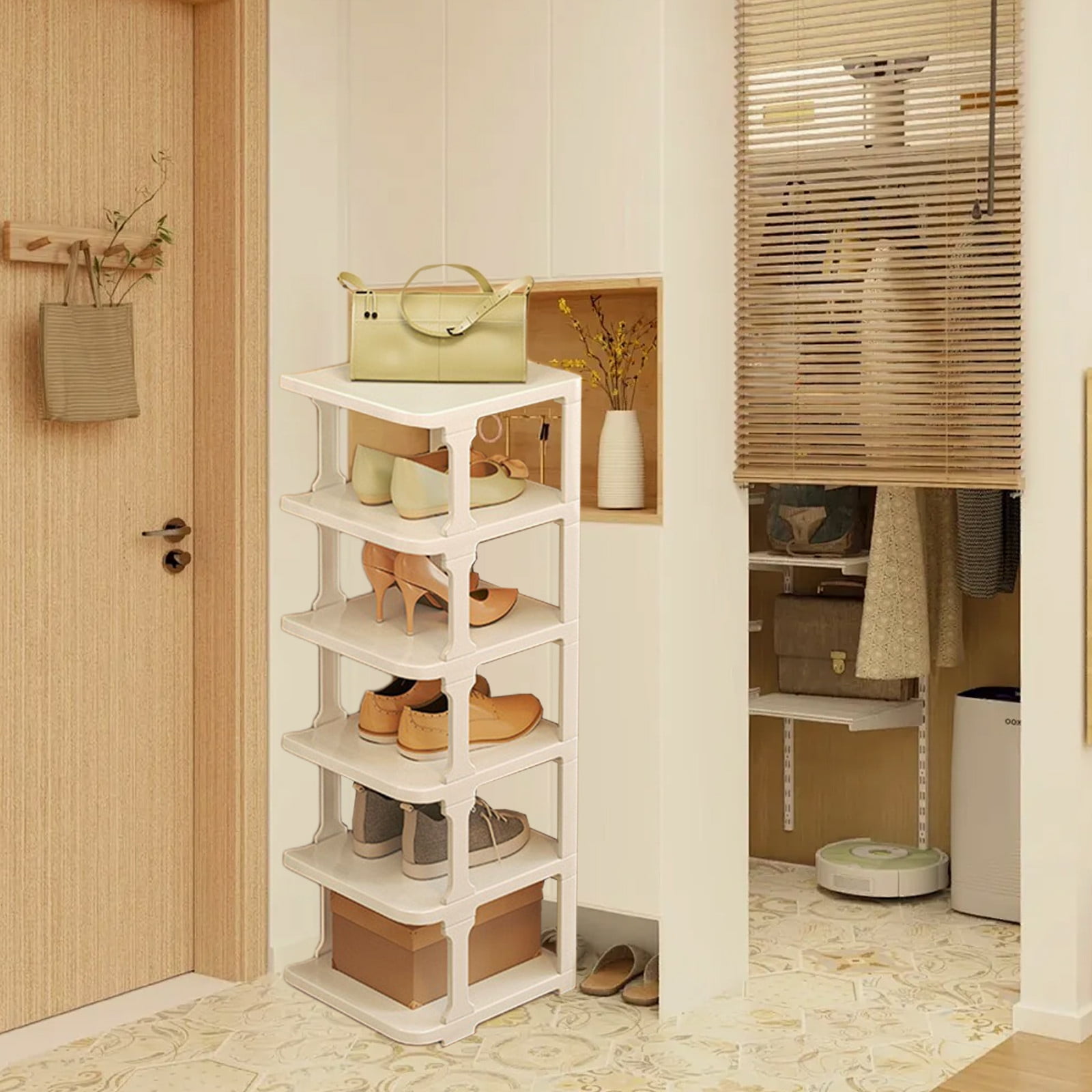 HBBKVI Shoe Rack Rack Shoe Organizers for Closet Plastic Shoe Storage Box for Entryway Living Room Sturdy Stackable Sneakers Cabinet Bins