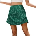thumbnail image 2 of PYGNJK Women's Plus Size Printed Skirts High Waist Underneath Boho Tiered Flowy Tennis Skirts Casual Mini Skirt, 2 of 6