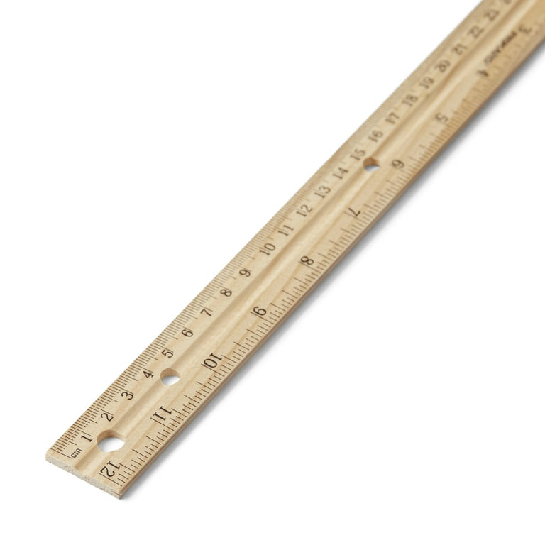 Fiskars Wood Ruler - 12 Straight Edge Ruler for Kids - Back to School  Supplies for Students