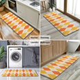 thumbnail image 6 of Orange Yellow Checkerboard Checkered Pattern Kitchen Rug Mat,Kitchen Runner Rugs Non Skid Washable,Decorative Kitchen Floor Mats for Kitchen,Sink,Laundry,17"x47.2", 6 of 7